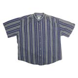 IVY CLUB Mens Blue Pattern Shirt L Casual Button Cotton Summer