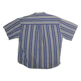 IVY CLUB Mens Blue Pattern Shirt L Casual Button Cotton Summer