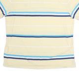CHAPS Mens Yellow & Blue Striped Short Sleeve Polo Shirt XL Classic Cotton