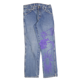 DICKIES Mens Jeans Blue Regular Straight Denim Medium W29 L30 Painted Design