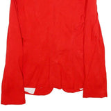 ZARA Womens Red Button Jacket S Viscose Blend Plain Stylish Modern