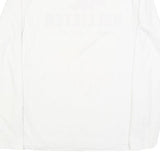 HOLLISTER Mens White & Red Graphic T-Shirt S Long Sleeve Crew Neck Cotton Blend
