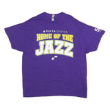 GILDAN Mens Purple Delta Center Home Of The Jazz Graphic T-Shirt XL Short Sleeve
