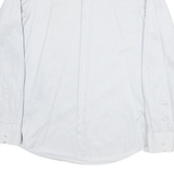 BOSS Mens Blue & White Shirt M Cotton Blend Long Sleeve Button Collar