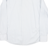 BOSS Mens Blue & White Shirt M Cotton Blend Long Sleeve Button Collar