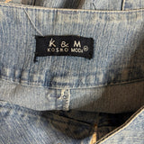 Kosmo Moda Mini Denim Skirt - 28W UK 8 Blue Cotton