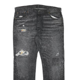 LEVI'S 501 Mens Jeans Black Regular Straight Denim Medium W40 L31 Classic Button
