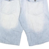 PETROL Mens Shorts Light Blue Denim Casual L W36 Cotton Blend Relaxed Fit