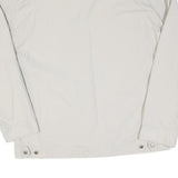 TEDDY'S Mens White Jacket L Polyester Blend Plain Zip Casual Outerwear