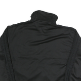 ADIDAS Womens Black Track Jacket UK 14 Polyester Zip Up Casual Sportswear