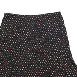 BIAGGINI Womens Black Polka Dot Flare Knee Length Polyester Blend Skirt 2XL