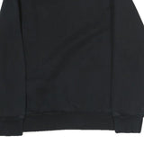 PUMA Womens Black Cotton Blend Sweatshirt Crew Neck S Logo Print Casual