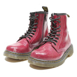 DR MARTENS 1460 Girls Lace-Up Boots Red Leather UK 2.5 Durable Comfortable