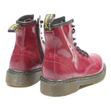 DR MARTENS 1460 Girls Lace-Up Boots Red Leather UK 2.5 Durable Comfortable
