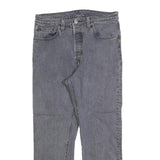 LEVI'S 501 Womens Jeans Grey Regular Straight Denim Raw W30 L26 Button Cotton