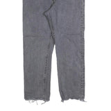 LEVI'S 501 Womens Jeans Grey Regular Straight Denim Raw W30 L26 Button Cotton