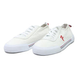FILA Low Top Trainers Mens Canvas White Red UK 7 Lightweight Casual Footwear