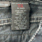Unbranded Contrast Stitch Jeans - 32W 30L Dark Wash Cotton