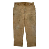 Carhartt Double Knee Carpenter Trousers - 40W 30L Beige Cotton