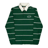 Levis Striped Rugby Shirt - Medium Green Cotton