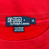 Polo By Ralph Lauren Sweatshirt - Medium Red Cotton Blend