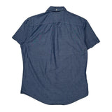 Tommy Hilfiger Short Sleeve Shirt - Large Blue Cotton