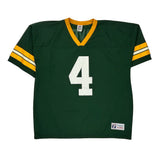 Green Bay Packers Logo Athletics #4 Favre Football Jersey - XL Yellow Polyester