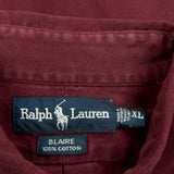 Blaire Ralph Lauren Shirt - XL Burgundy Cotton