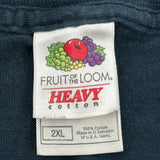 Pirate Theme Fruit Of The Loom Graphic T-Shirt - 2XL Black Cotton