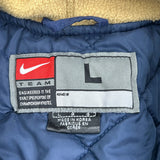 Vintage Brigham Young University Nike College Windbreaker - Large Beige Polyester