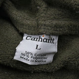 Carhartt Hoodie - Large Green Cotton Blend