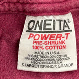 Up North Oneita Single Stitch T-Shirt - XL Red Cotton