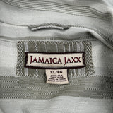 Jamaica Jaxx Striped Hawaiian Shirt - XL Beige Silk