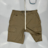 Duluth Cargo Shorts - 36W 11L Khaki Cotton
