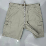 Wrangler Cargo Shorts - 36W 8L Beige Cotton