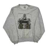 Fishing Jerzees Graphic Sweatshirt - 2XL Grey Cotton Blend