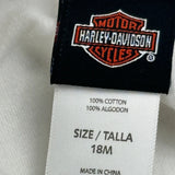 Age 18 Months Harley Davidson Graphic Sweatshirt - 2XS White Cotton