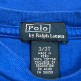 Age 3 Polo By Ralph Lauren Long Sleeve T-Shirt - 2XS Blue Cotton