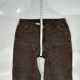 Carhartt Double Knee Carpenter Pants - 32W 29L Brown Cotton