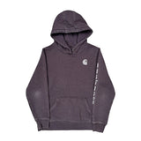 Age 12-14 Carhartt Spellout Hoodie - Large Gray Cotton