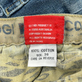 Coogi Carpenter Jeans - 35W 33L Blue Cotton