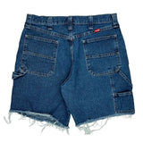 Wrangler Carpenter Shorts - 32W 9L Blue Cotton Blend