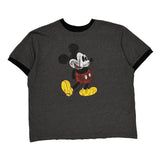 Mickey Mouse Disney Cartoon T-Shirt - XL Gray Cotton