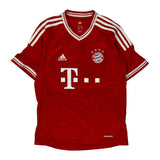Bayern Munich Age 11-12 Adidas Football Shirt - Medium Red Polyester