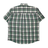 Gant Checked Short Sleeve Shirt - Large Green Cotton Blend