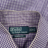 Polo By Ralph Lauren Checked Shirt - Large Purple Cotton
