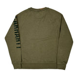 Built To Serve And Protect Hardworking People Carhartt Sweatshirt - Small Green Cotton Blend