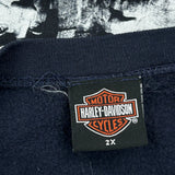 Sturgis 2006 Harley Davidson Graphic Long Sleeve T-Shirt - 2XL Black Cotton