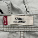 Levis Cargo Trousers - 32W 27L Grey Cotton