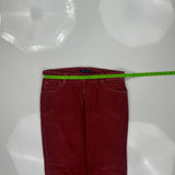 Tommy Hilfiger Cord Trousers - 35″ Waist Red Cotton